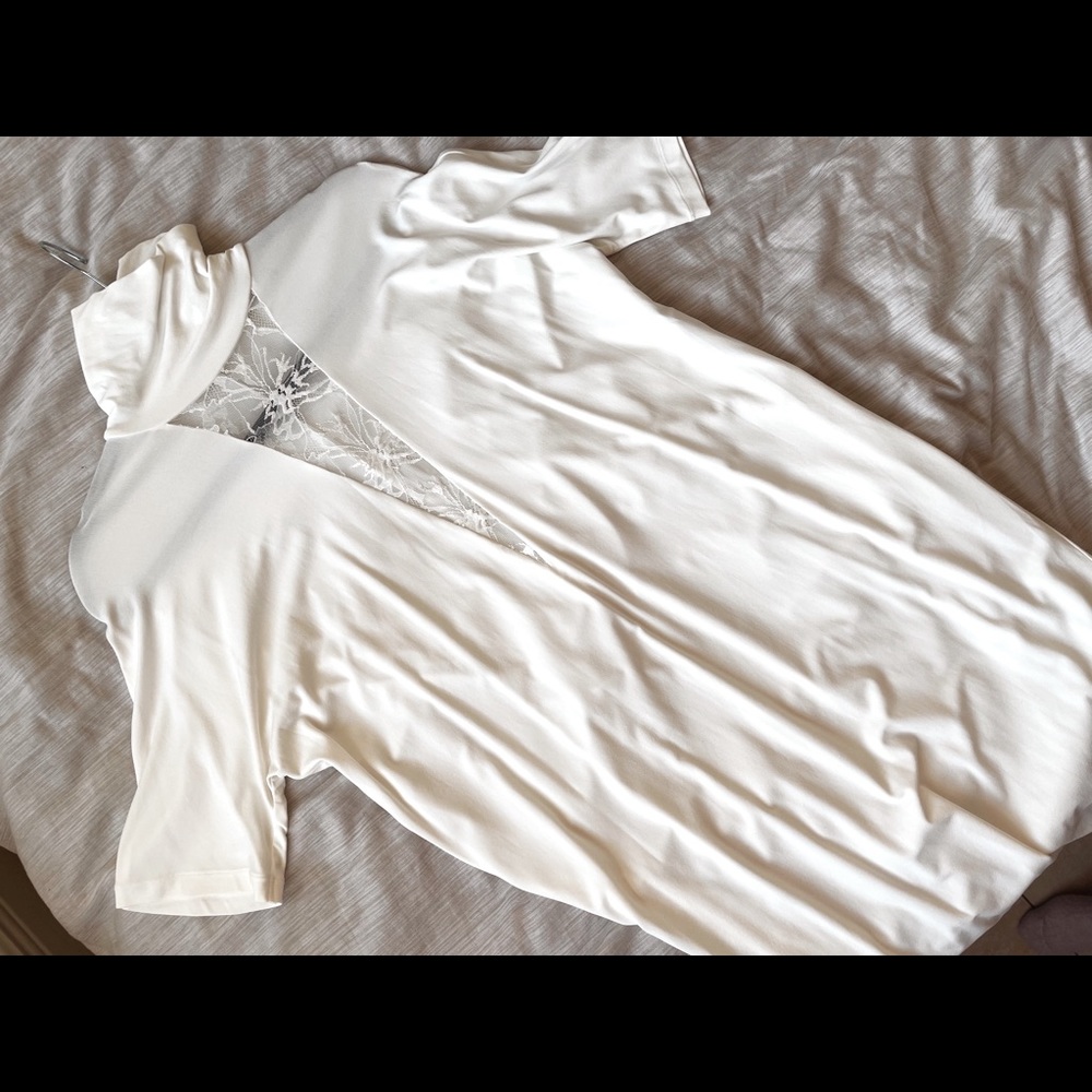 NWT La Perla White “Alida” Slip Nightgown Pajamas Size 3 Medium